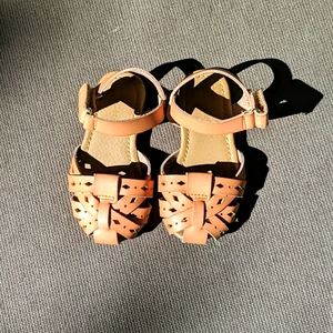 Tan strappy sandals toddler girl size 6